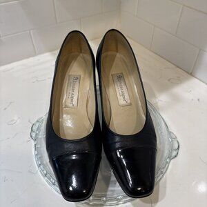 Vtg Etienne Aigner Vintage Womens Taylor Leather Pumps Spain Black Size 8 M